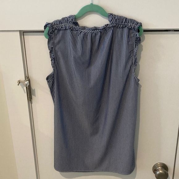 Smocked Tie Beautiful Sleeveless Blouse. Price is firm $7❗️ - Picture 2 of 4